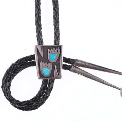 c1970er Navajo-Bolo-Krawatte in Silber und Türkis