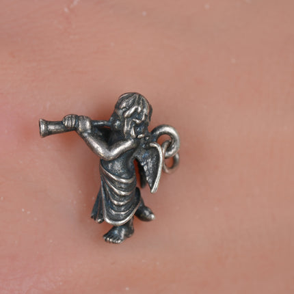 Retired James Avery Gabriel and His trumpet Angel charm in sterling