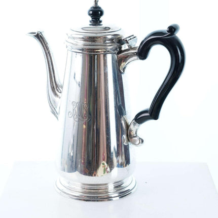 c1940's Tiffany Lighthouse Sterling silver demitasse coffee pot RWS monogram