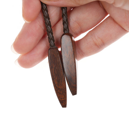 37" Sterling/Copper/turquoise inlaid Ironwood bolo tie