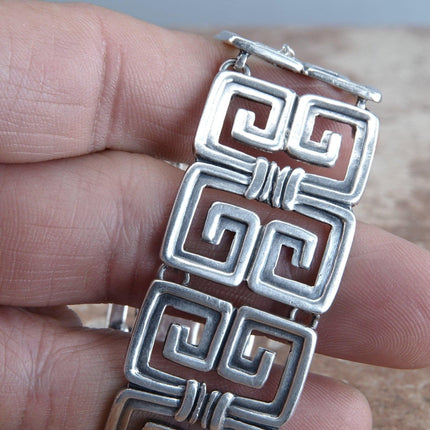 1950 年代 Margot De Taxco 5112 几何手链和颈链项链墨西哥纯银