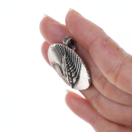 Retired James Avery Wheat pendant in sterling