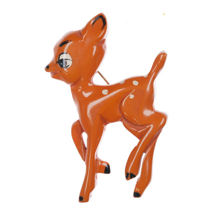 c1940's Martha Sleeper Bakelite Bambi deer brooch