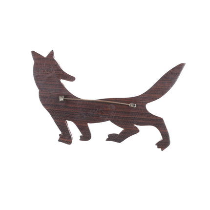 c1940's Bakelite and wood fox pin