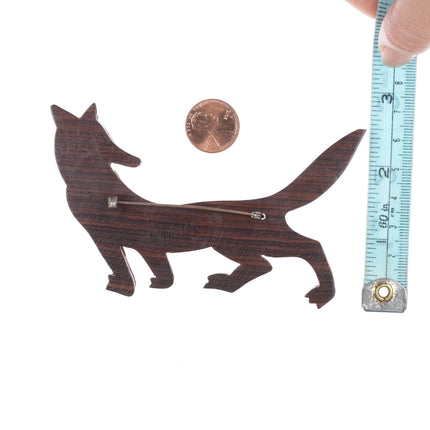 c1940's Bakelite and wood fox pin