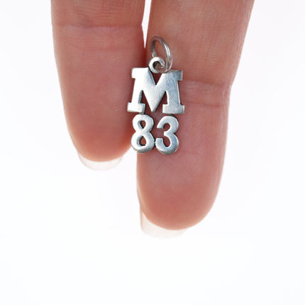 Retired James Avery M 83 Charm in sterling