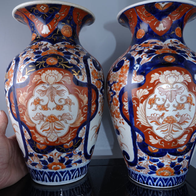 12.5 英寸 Pr 约 1870 年明治时期日本伊万里花瓶
