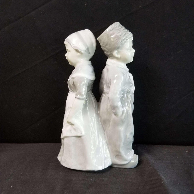 Heubach Dutch Boy and Girl Porcelain Figures 19th century 7.5" x 4.5"