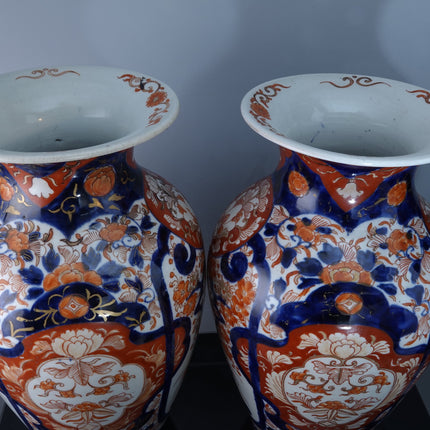 12,5" japanische Imari-Vasen aus der Meiji-Zeit um 1870