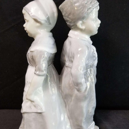 Heubach Dutch Boy and Girl Porcelain Figures 19th century 7.5" x 4.5"