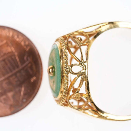 Vintage Chinese 14k gold/Jadeite ring