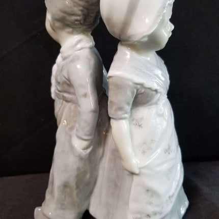 Heubach Dutch Boy and Girl Porcelain Figures 19th century 7.5" x 4.5"