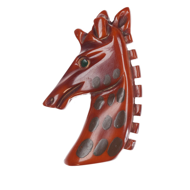 c1940's Bakelite Giraffe brooch