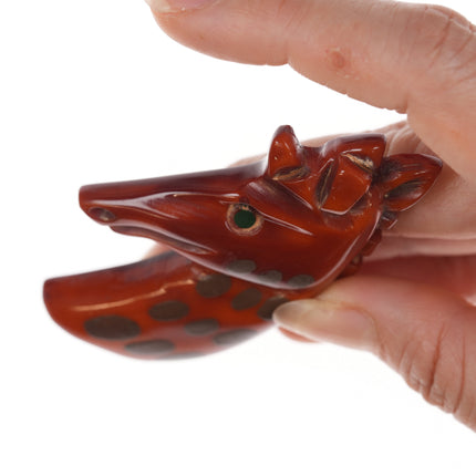 c1940's Bakelite Giraffe brooch