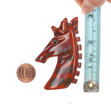 c1940's Bakelite Giraffe brooch