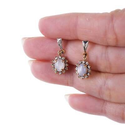 14k Gold Sapphire and Diamond earrings