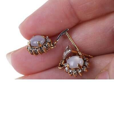 14k Gold Sapphire and Diamond earrings