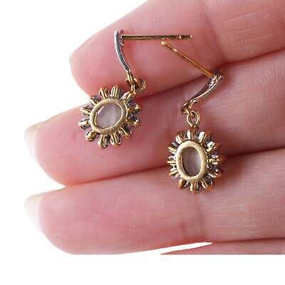 14k Gold Sapphire and Diamond earrings