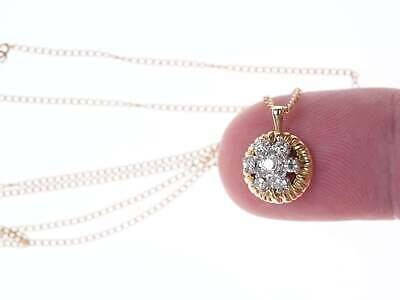 14k gold diamond pendant with necklace