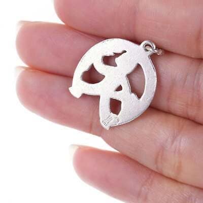 Rare Retired James Avery Archer Girl in Horseshoe Oversized charm/pendant in ste