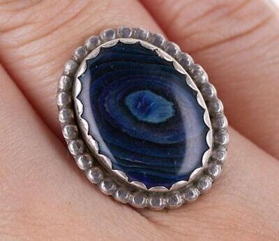 Sz 5,5 Vintage Native American Sterling Ring signiert Batch