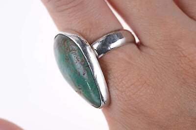Sz9.5 BJ Vintage Southwestern Sterling/turquoise ring