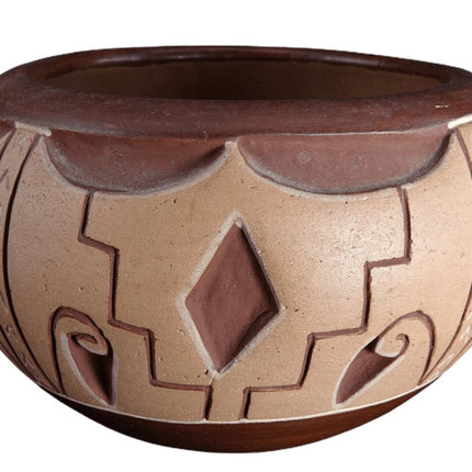 1960er Jahre Tomasita Montoya (1899-1978) Dominguita Sisneros Naranjo (geb. 1942) San Juan Pottery Native American Bowl Mutter/Tochter