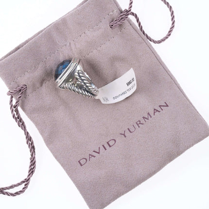 尺寸 6 David Yurman Hampton 蓝色托帕石 Albion 纯银戒指