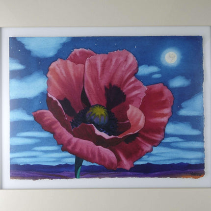 Todd Winters Watercolor Texas/New Mexico "Poppy Stargazer"