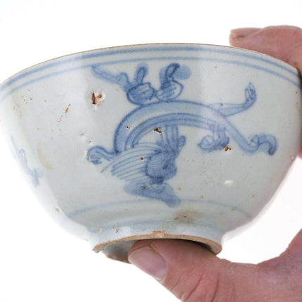 Ming Wanli Chinese Blue underglaze Dragon bowl