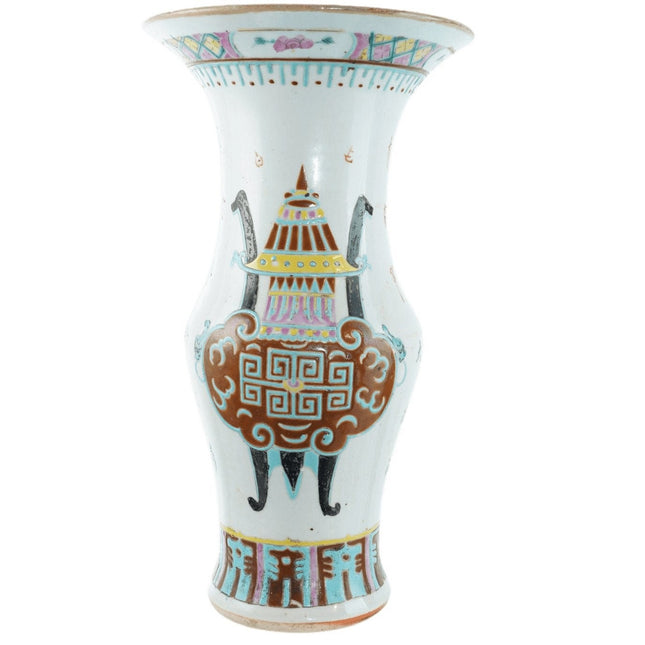 Große antike chinesische Famille Rose Vase