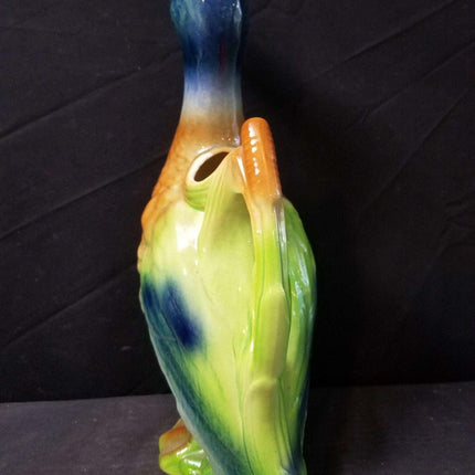 French Majolica Duck Pitcher 13" c.1920 St Clement