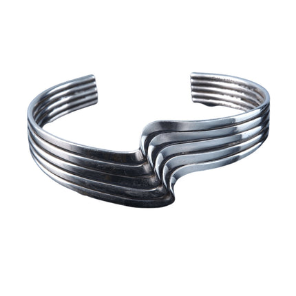 Mexican Modernist Sterling Cuff Bracelet