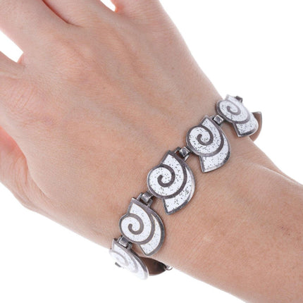 Margot De Taxco Emaille-Armband aus Sterlingsilber