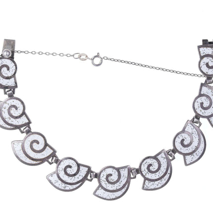 Margot De Taxco Sterling silver enamel bracelet