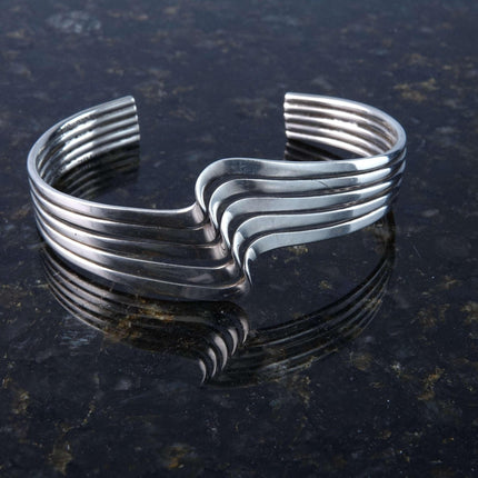 Mexican Modernist Sterling Cuff Bracelet