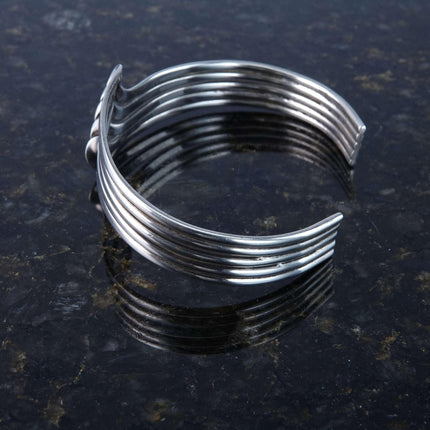 Mexican Modernist Sterling Cuff Bracelet