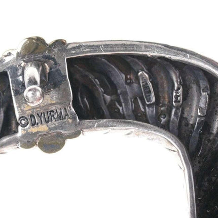 Large David Yurman 14k on Sterling silver Onyx belt buckle