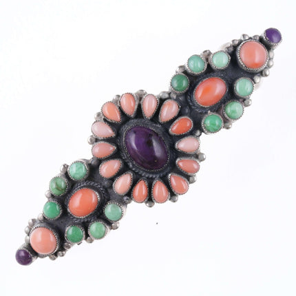 Leo Feeney Southwestern sterling multi-stone barrette