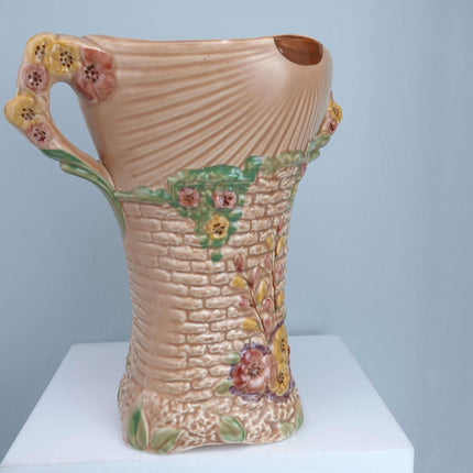 c1940 装饰艺术亚瑟木花园墙花瓶