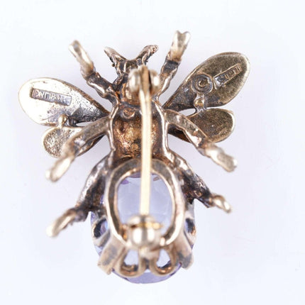 Guglielmo Cini(1903-1979) Sterling Gemstone bee brooch n