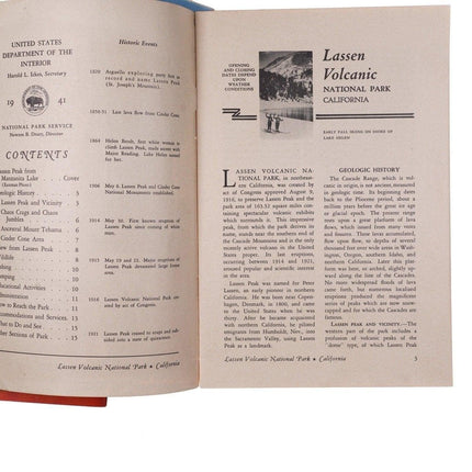 1940er 50er Jahre San Francisco Kalifornien Touristenbroschüren Lassen Volcanic National Park Gray Line