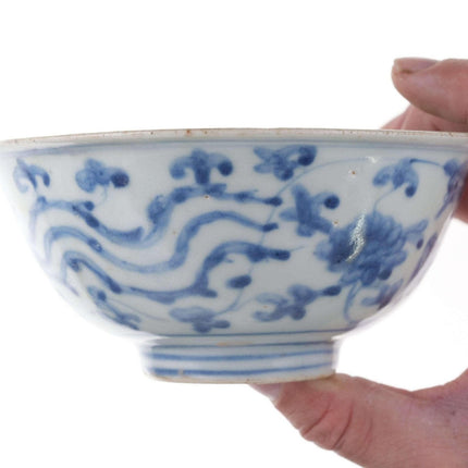 Ming Chinese Blue underglaze Phoenix bowl
