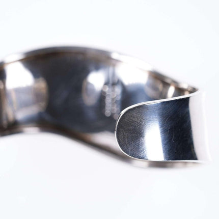 Modernist Mexican Sterling cuff bracelet 6.75"