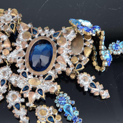 Lilien Czechoslovakian Rhinestone Costume Jewelry Set