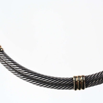 David Yurman Sterling/14k Collar necklace