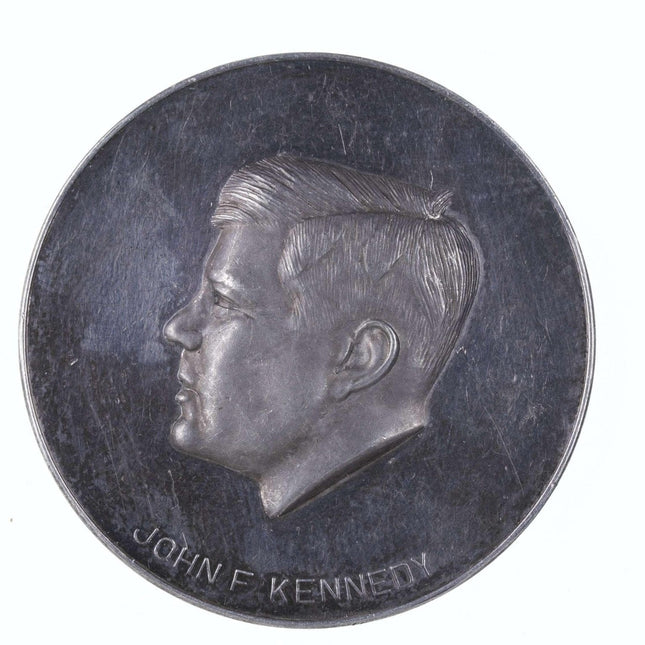 c1963 JFK Sterling Silver Memorial Medallion in Spanglish