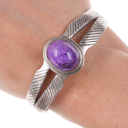 1980's Wolfgang Southwestern Sterling silver charoite bracelet