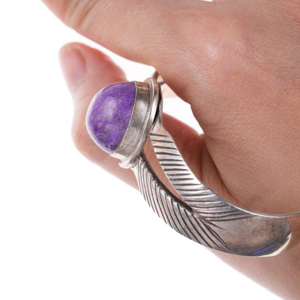 1980's Wolfgang Southwestern Sterling silver charoite bracelet