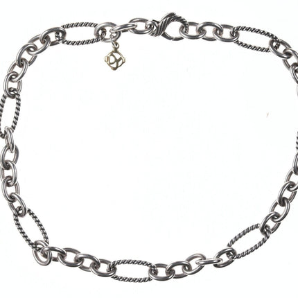 16" 10mm David Yurman Sterling/18k Figaro Chain